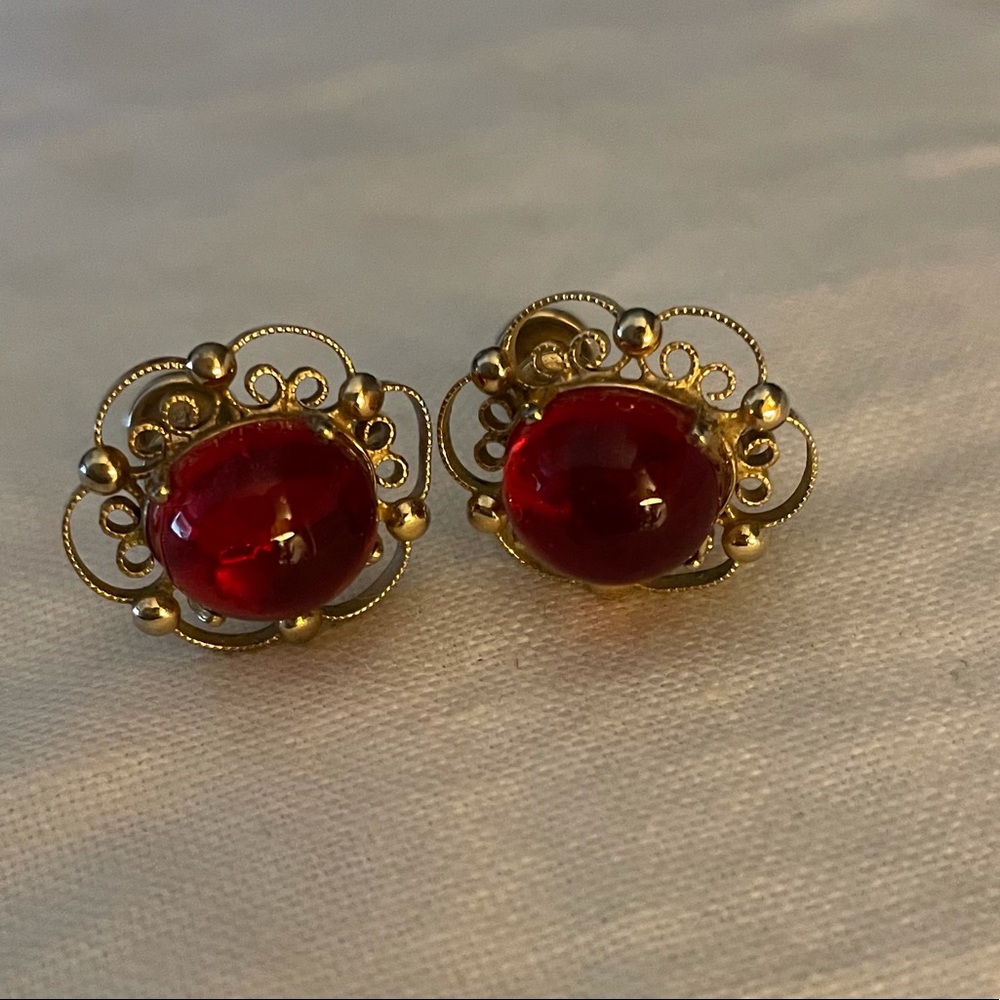 Sorrento amber earrings